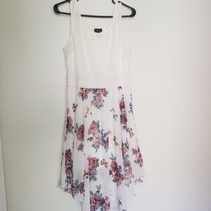 White Flowy Flower Dress